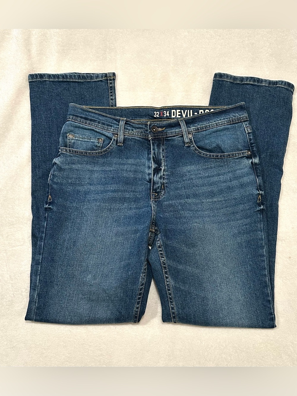Devil Dog Original Bootcut Jeans Men’s 32x34 Medium Wash Blue Denim